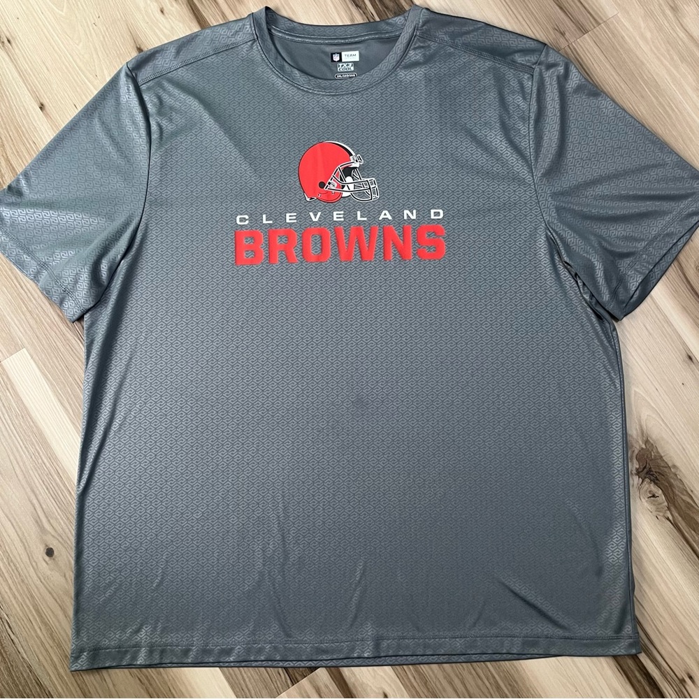 NFL Team Apparel TX3 Cool Cleveland Browns Gray Size 3XL Short Sleeve Shirt
